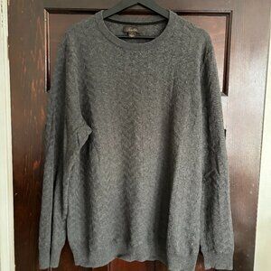 Tasso Elba Grey Herringbone Sweater Size L
